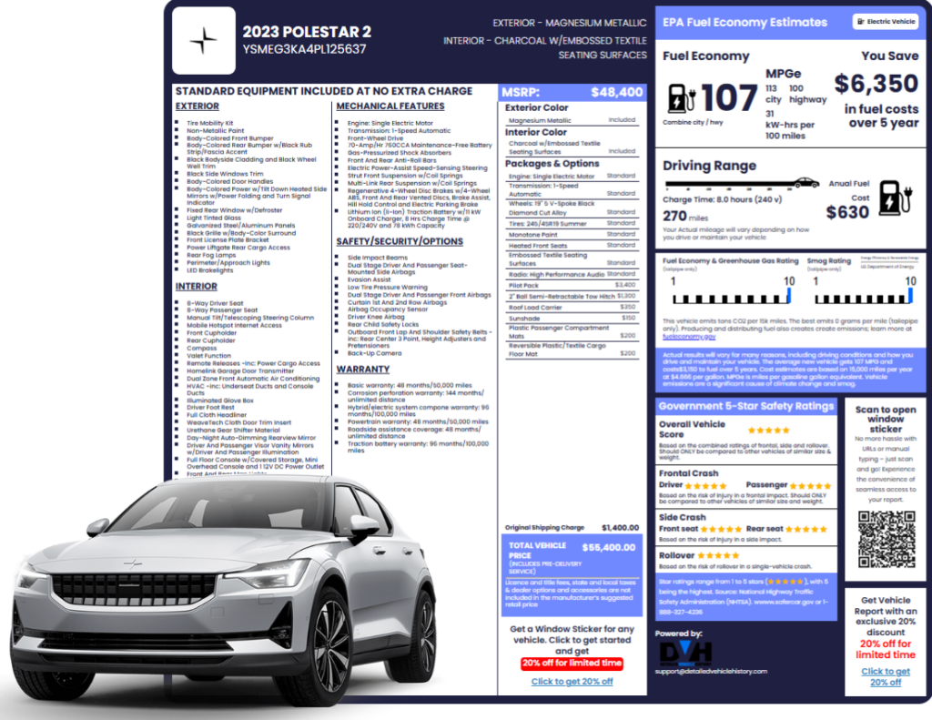 Polestar Window Sticker