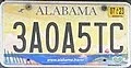 Alabama license plate
