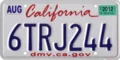 California license plate