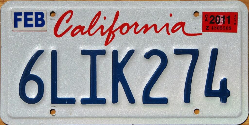 California plate