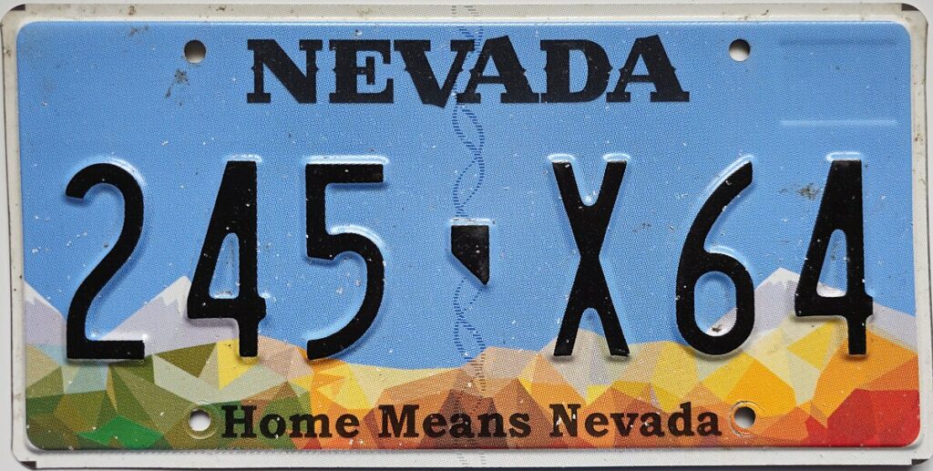 Nevada license plate