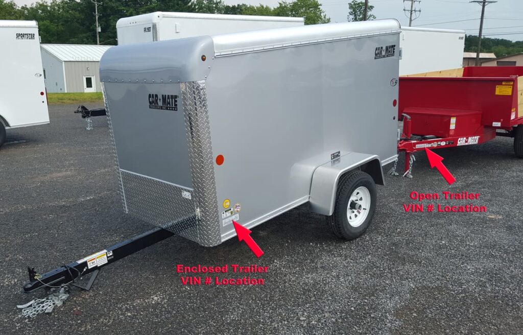 Trailer vin location